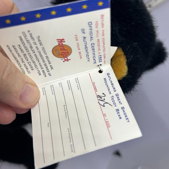 Hard Rock Cafe Black‎ Teddy Bear Gatlinburg NWT - Picture 6 of 13